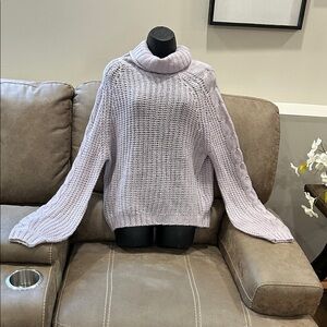 Planet Gold Lilac Turtleneck Sweater